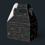 Colourful Mathematics Equations Math Formulas  Favor Box<br><div class="desc">A colourful mathematics equations and formulas pattern on a black background. An ideal design for math teachers,  mathematic enthusiasts,  scientists,  math students,  mathematics tutors,  arithmetic etc. A modern math pattern for back to school students and teachers etc.</div>