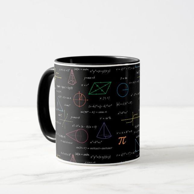 Colourful Mathematics Equations Math Formulas  Mug (Front Left)