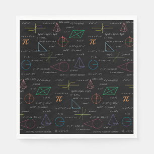 Colourful Mathematics Equations Math Formulas  Napkin