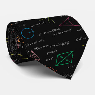 Colourful Mathematics Equations Math Formulas Tie