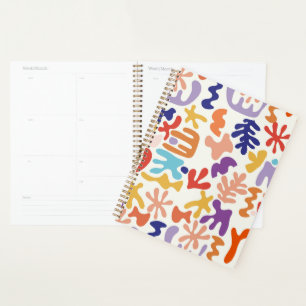 Colourful Matisse Pattern Abstract Botanical Shape Planner