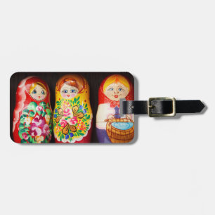 Colourful Matryoshka Dolls Luggage Tag