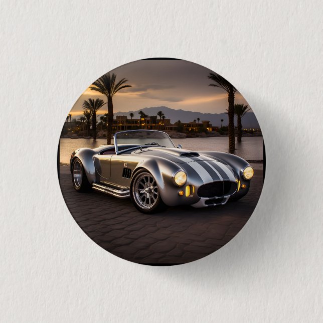 Colourful Matte Race Car Printed Buttons  (Front)
