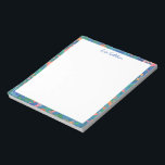 Colourful Maximalist Boho Abstract Personalized Notepad<br><div class="desc">Wild and loud maximalism pattern of trendy boho abstract shapes in blue,  green,  yellow,   and orange.</div>