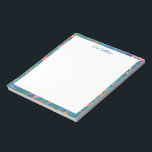 Colourful Maximalist Boho Abstract Personalized Notepad<br><div class="desc">Wild and loud maximalism pattern of trendy boho abstract shapes in blue,  green,  yellow,   and orange.</div>