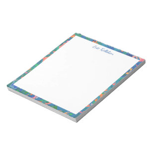 Colourful Maximalist Boho Abstract Personalized Notepad