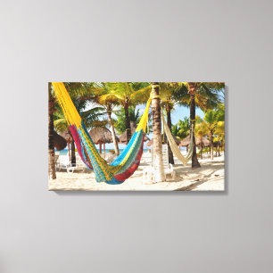 Colourful Mayan Hammock Cozumel Mexico Canvas Print