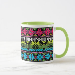 Colourful mayan pattern mug