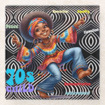 Colourful-Me Hippie Chic 70s Child Coaster