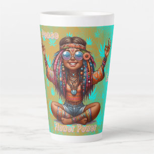 Colourful Me Hippie Chic Flower Power Latte Mug