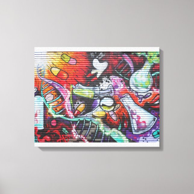 Colourful Medical Theme Graffiti Canvas Print (Front)
