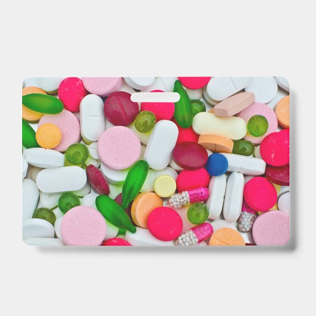 Colourful medicine Pills Badge (Front)