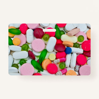 Colourful medicine Pills Badge