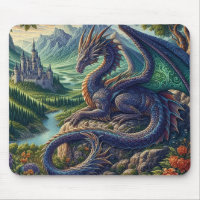 Colourful, Medieval Dragon castle