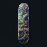 Colourful, Medieval Dragon castle Skateboard<br><div class="desc">.</div>