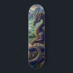 Colourful, Medieval Dragon castle Skateboard<br><div class="desc">.</div>
