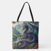 Colourful, Medieval Dragon castle