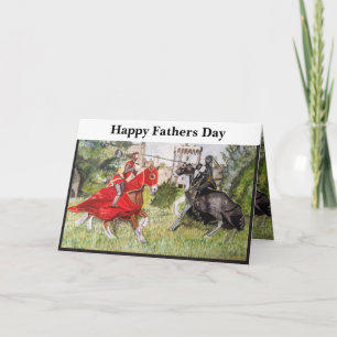 Colourful Medieval Joust Father’s Day Card