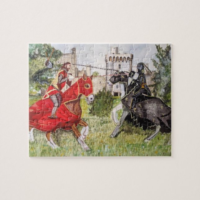 Colourful Medieval Joust Jigsaw Puzzle (Horizontal)