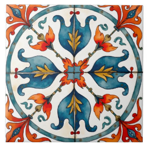 Colourful,Mediterranean,mosaic, Tile