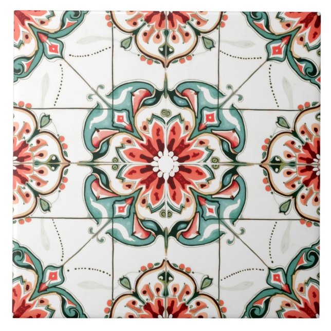 Colourful,Mediterranean ,mosaic, Tile (Front)