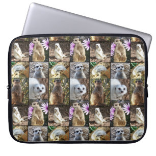 Colourful Meerkat Images In A Photo Collage, Laptop Sleeve