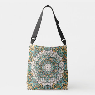 Colourful Mehndi Tile Seamless Tracery Crossbody Bag