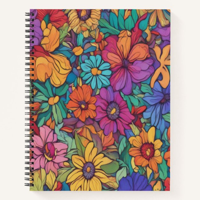 Colourful Melted Gold #52 - Spiral Notebook (Front)