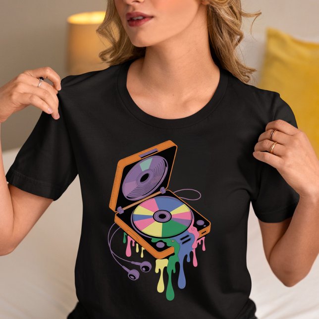 Colourful Melting Record Player Tri-Blend Shirt (Creator Uploaded)