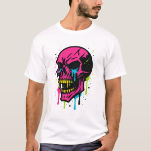 Colourful Melting Skull T-Shirt