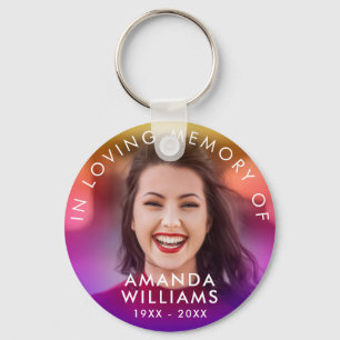 Colourful Memorial Keepsakes in Loving Memory Keychain