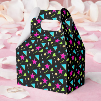 Colourful Memphis Pattern 90s Retro Birthday Party Favor Box
