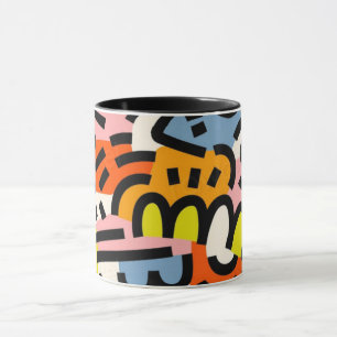 Colourful Memphis seamless pattern VII Mug