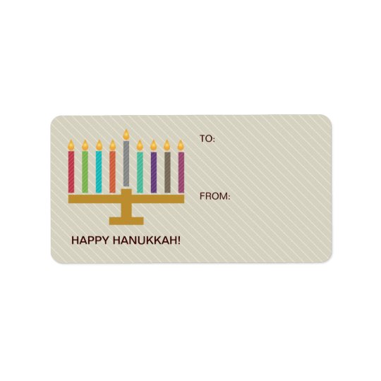 Colourful Menorah Hanukkah Gift