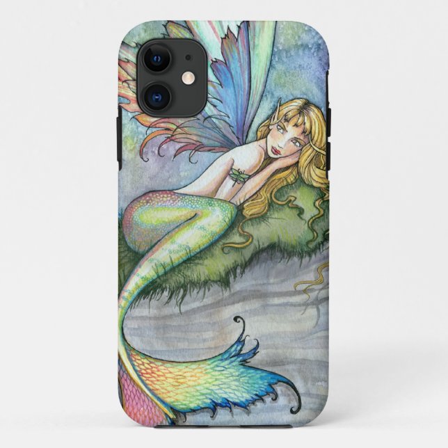 Colourful Mermaid and Carp Fish Fantasy Art Case-Mate iPhone Case (Back)