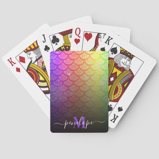 Colourful Mermaid Playing Cards (Back)