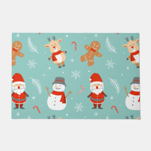 Colourful Merry and Bright Christmas 2023 Family H Doormat