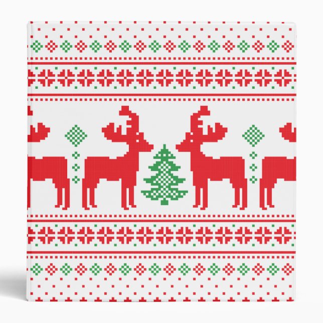 Colourful Merry and Bright Christmas Family Gifts  Binder (Front)
