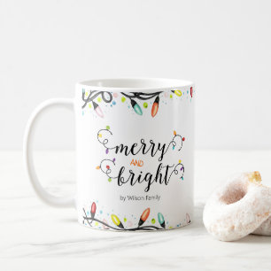 Colourful Merry and Bright for Holiday party Coffee Mug