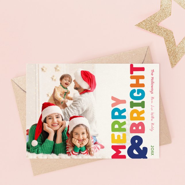 Colourful Merry and Bright Holiday Card (Creator Uploaded)
