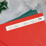 Colourful Merry Christmas Card Return Address Wrap Around Label<br><div class="desc">Colourful Merry Christmas Card Return Address wrap around label. Click the edit/personalize button to customize this design with your photos and text.</div>
