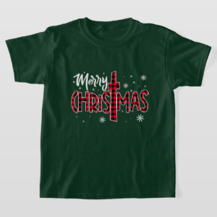 Colourful Merry Christmas Text Art Design T-Shirt