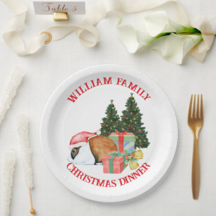 Colourful Merry Christmas Text Cute Christmas Part Paper Plate