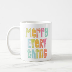 Colourful Merry Everything Holiday Mug