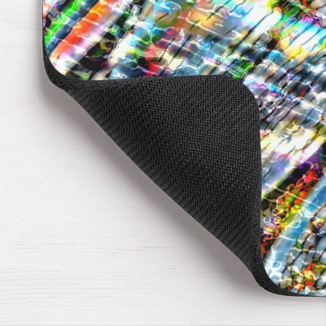 Colourful messy with patches of vibrant colours mouse pad (Corner)