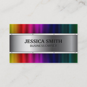 Colourful Metallic Background Business Card