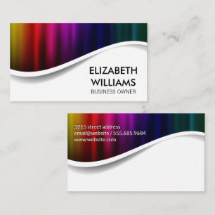 Colourful Metallic Background Business Card