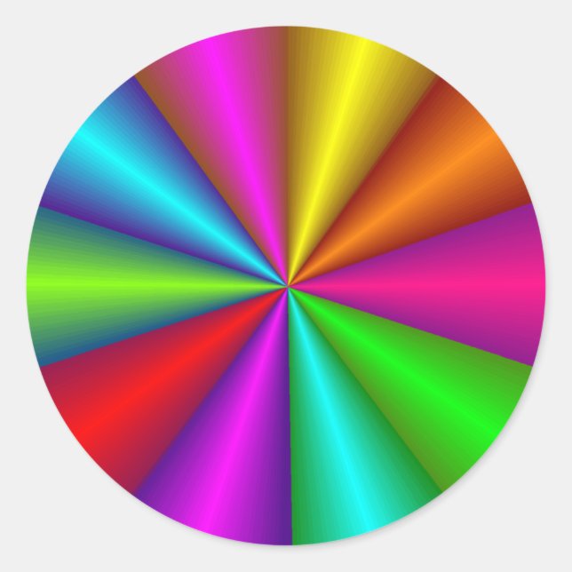 Colourful Metallic Colour Wheel Sticker (Front)