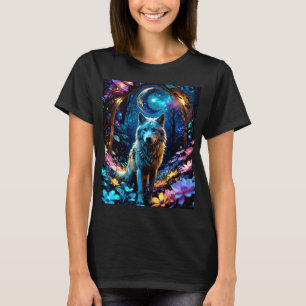 Colourful Metallic Colours Wolf T-Shirt