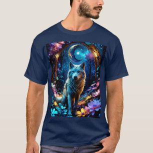 Colourful Metallic Colours Wolf T-Shirt